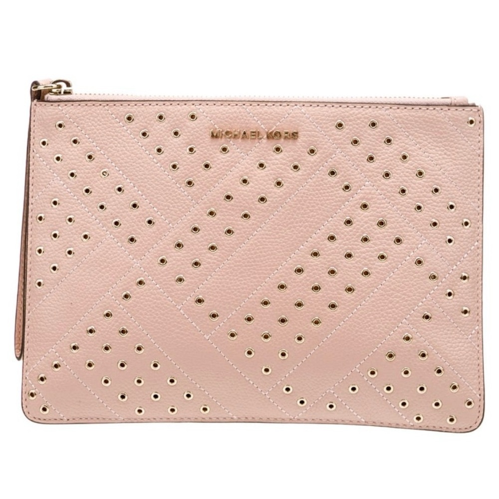 LIKE NEW! Michael Kors Eyelet Wristlet -  Blush Pink - GORG!